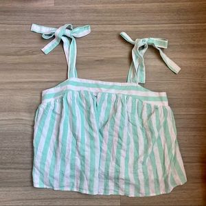 Stoney Clover Lane Green Striped Tank